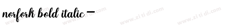 norfork bold italic字体转换